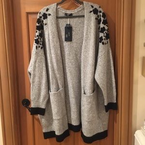NWT Zara knee length grey wool sweater
